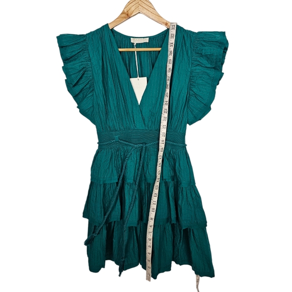 Ulla Johnson Camilla Mini Dress Teal Green Verdigris New With Tags Size 0 - Picture 5 of 10